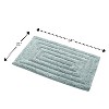 Knightsbridge Stylish And Comfortable All Season Traditional Racetrack Design Cotton Bath Rug, Light Blue - 2 of 4
