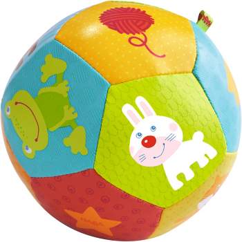 HABA Baby Ball Animal Friends 4.5" for Babies 6 Months and Up