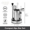 Oggi 8pc Compact Barware Set: Stainless Steel, Glass & Plastic, Hand Wash, Silver, 8 Pieces - image 2 of 4