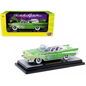 957 Chevrolet Bel Air Convertible Green Met w/Flame Graphics
