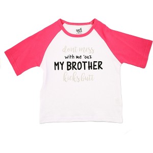 Pavilion Gift Company - My Brother - 3T 3/4 Length Pink Sleeve Shirt - Shirts - 1 of 4