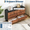 5/6/7 Drawer Dresser for Bedroom, Wood Chest with Curved Profile and Vintage Circle Handles, Storage Organizer for Bedroom and Living Room - 4 of 4