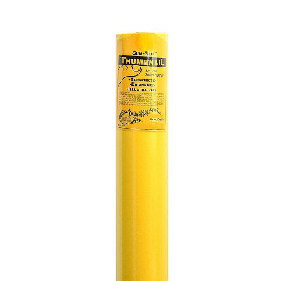 Borden  And  Riley Sun-Glo Thumbnail Sketch Paper Rolls Canary 7 Lb. 24 In. X 50 Yd. Roll