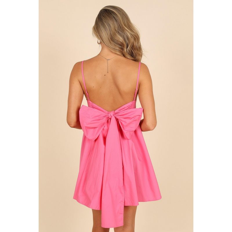 Petal and Pup Womens Alice Bow Back Mini Dress, 3 of 7