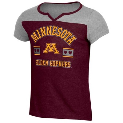 NCAA Minnesota Golden Gophers Girls' Notch Yoke T-Shirt