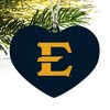 ETSU Primary Logo Heart Love Wood Christmas Tree Holiday Ornament - 2 of 3