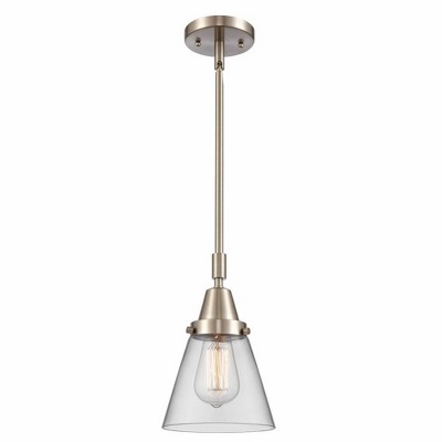Cone - 1 Light Stem Hung Mini Pendant In Industrial Style-9.13 Inches Tall and 6 Inches Wide