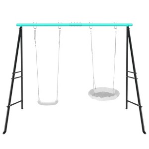 KTMBDW Swing Stand Frame,Swing Set Frame for Both Kids and Adults,500 Lbs Heavy-Duty Metal A-Frame Backyard Swing for Indoor Outdoor(Frame Only) - 1 of 4