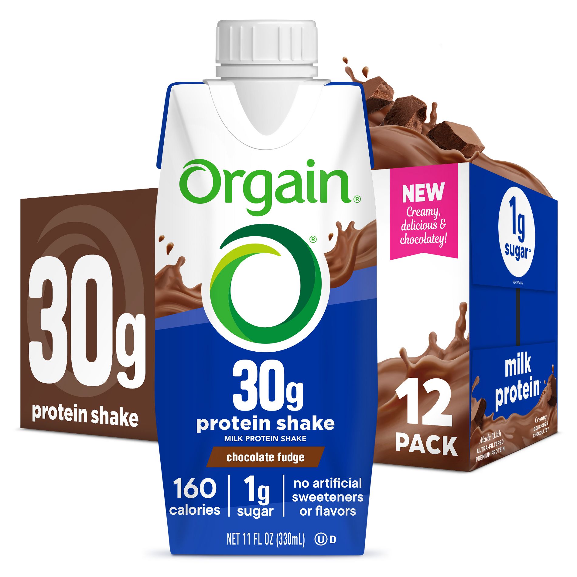 Orgain® 30g Protein Shake - Chocolate Fudge 11 Fl oz, 12 Count