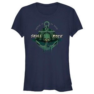 Juniors Womens Peter Pan & Wendy Skull Rock Enter if ye Dare T-Shirt - 1 of 4