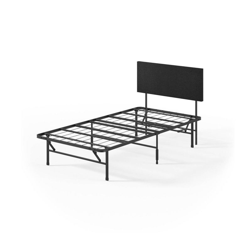SmartBase with Upholstered Headboard Bed Black - Zinus, 5 of 6