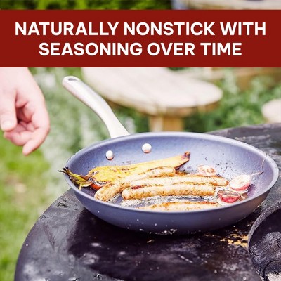 Alva 11" Black Carbon Steel Nonstick Frying Pan Skillet