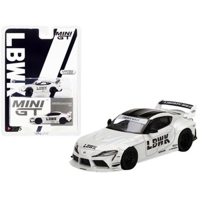 Toyota GR Supra LB WORKS Off White Metallic with Black Top Ltd Ed to 2400 pcs 1/64 Diecast Model Car by True Scale Miniatures