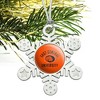East Central University Tigers Logo Metal Snowflake Christmas Tree Holiday Ornament - 2 of 3
