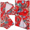 Halloween Men's Floral Print Button-Down Shirt Men's Hawaiian Floral Shirts Tropical Holiday Beach Shirt - 4 of 4