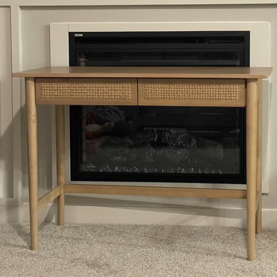Wood & Cane Writing Desk Natural - Hearth & Hand™ with Magnolia