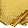 O'Creme Gold Wraparound Square Cake Pastry Drum Board 1/4 Inch Thick, 14 Inch x 14 Inch - Pack of 10 - 3 of 4