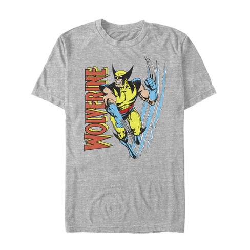 Men's Marvel X-Men Wolverine Slash T-Shirt - Athletic Heather - Small