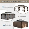 14x22FT Outdoor Gazebo Aluminum with Frame, Galvanized Steel Roof, Netting and Curtains for Shade-Maison Boucle - 2 of 4