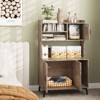 Tangkula Large Cat Litter Box Enclosure w/ Display Storage Shelves Hidden Cat Furniture - 4 of 4