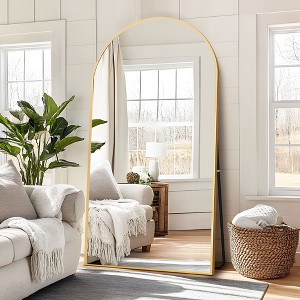 CENGHU Arch Floor Mirror, 65"x 25" Floor Mirror Full Length, Freestanding Mirror For Living Room Bedroom - 1 of 4