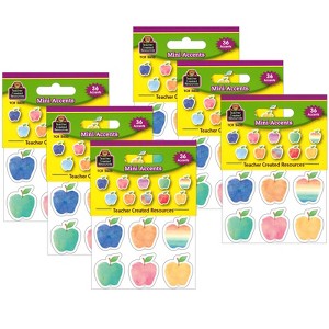 Teacher Created Resources® Watercolor Apples Mini Accents, 36 Per Pack, 6 Packs - 1 of 2