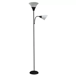 Tochiere with Task Light Floor Lamp Black (Includes LED Light Bulb) - Room Essentials™