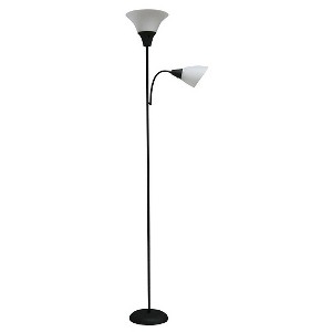 Tochiere with Task Light Floor Lamp Black Includes Energy Efficient Light Bulb - Room Essentials , Size: Lamp with Energy Efficient Light Bulb