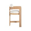 Meridian Furniture,Sacha Linen Textured Fabric Stool - 4 of 4