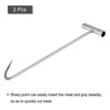 Unique Bargains Kitchen Butcher Shop Restaurant Stainless Steel T-Handle Meat Boning Hook 2 Pcs - 3 of 4