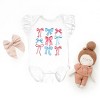 The Juniper Shop Patriotic Bows Stacked Coquette Flutter Sleeve Bodysuit - 2 of 4