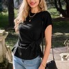 Women's Elegantc Tie-Front Top - Cupshe - 3 of 4