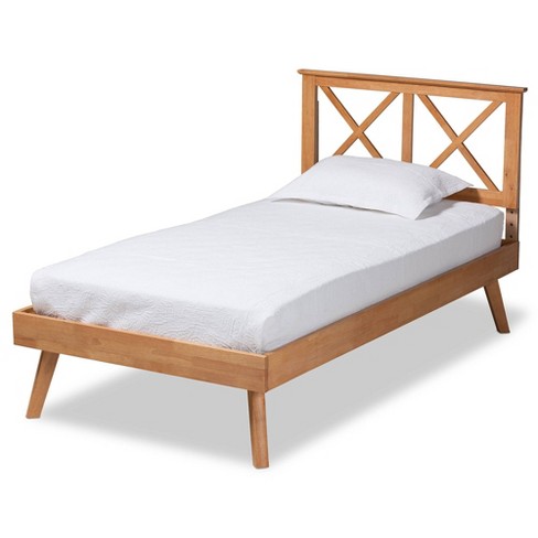 Galvin Wood Platform Bed Brown Baxton Studio Target