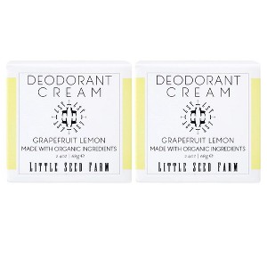 Little Seed Farm All Natural Deodorant Cream, Aluminum Free Deodorant for Women or Men, (2.4 Oz) - Grapefruit Lemon (PACK OF 2) - 1 of 4