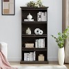 VYNXARIA Glass display cabinet 4 Tier Glass Display Cabinet Storage Curio Cabinet with Flip up Glass Doors,Bookcase for Living Room - 3 of 4