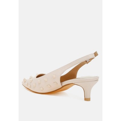 Hegron Stud Embellished Kitten Heels - image 3