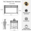 Twin Loft Bed Black Loft Bed with Easy Climbing Ladder and Guardrails, Loft Bed Frame - 3 of 4