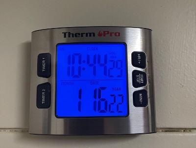 ThermoPro TM02W Digital Kitchen Timer with Adjustable Loud Alarm and Backlight LCD Big Digits