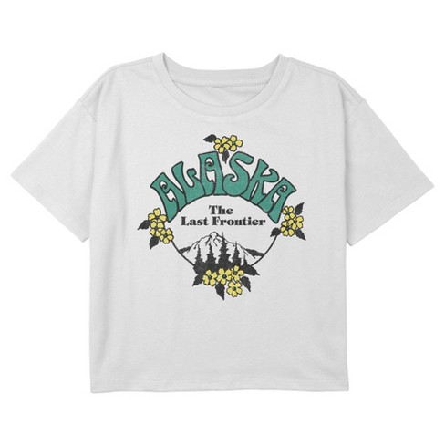 Girl's Lost Gods Alaska The Last Frontier Mountain Crop Top T-Shirt - image 1 of 3