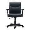 Alera Alera Harthope Leather Task Chair, Supports Up to 275 lb, Black Seat/Back, Black Base - 2 of 4