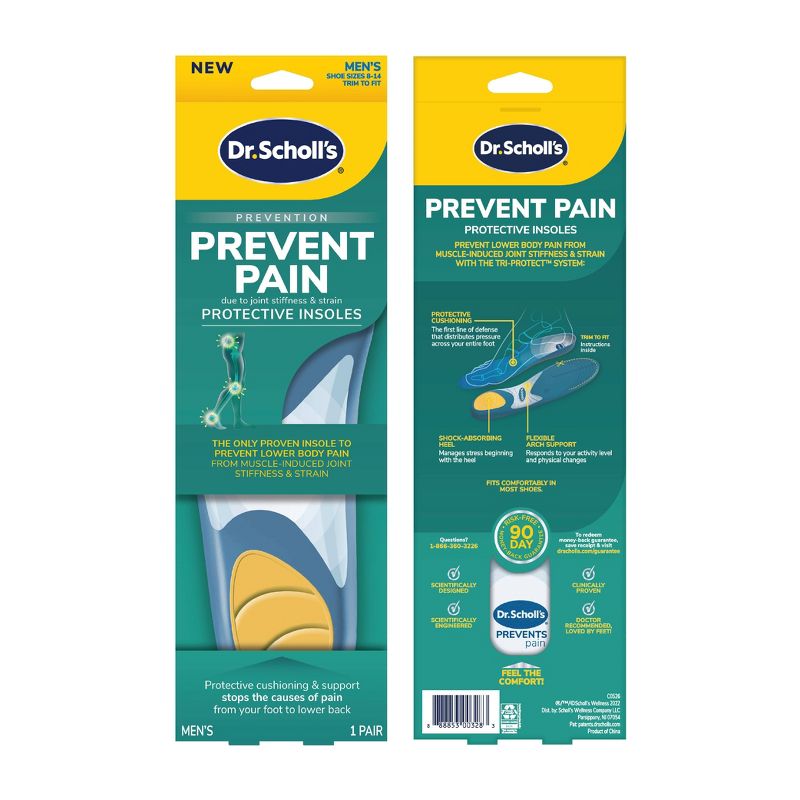 Dr. Scholl&#39;s Prevent Pain Men&#39;s Insoles - Size (8-14), 3 of 12