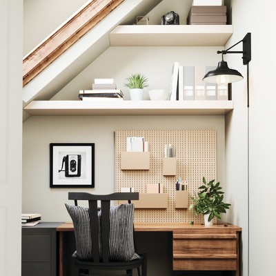 Jones Matte Black and White Interior Plug-In Dimmable Wall Sconce