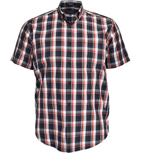 Falcon Bay Men's Short Sleeve Button Down Plaid Sport Shirt - 1 of 3