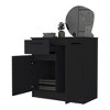 NicBex 2-Door 1-Drawer Dresser Spacious Storage Compartment & Drawer for Clothing/Linens, Durable Wood with Stylish Handles, Ideal for Bedroom - 3 of 4
