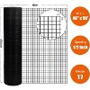 Zevemomo 48" x 50' 1/2inch PVC Hardware Cloth Vinyl Coated Chicken Wire Fence Galvanized Welded Mesh Roll for Home Garden Rabbit Cage, Black-PVC - 4 of 4