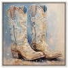 Art Remedy Glam Cowgirl Boots Chic Farmhouse Wall Art Framed - 2 of 4