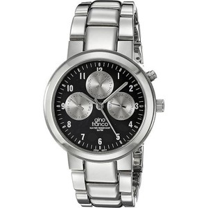 Gino Franco Men's Round Stainless Steel Multi-Function Watch with Day, Date Subdials and Bracelet - 1 of 2