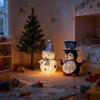 Angel Sar Lighted Plush Penguin and Snowman, Pre-lit Pull Up Christmas Decor with 100 Warm White LEDs, Outdoor Indoor Holiday Yard Decorations - 2 of 4