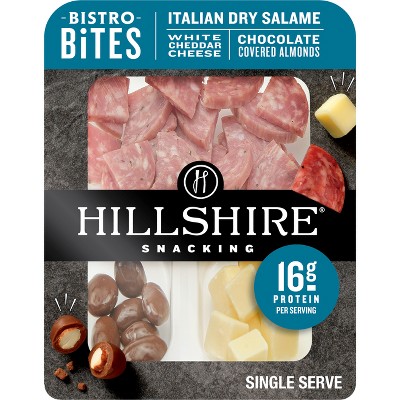 Hillshire Farm Snacking Bistro Bites with Italian Dry Salami, White Cheddar & Chocolate Almonds - 2.8oz