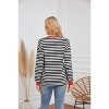 Womens Fall Casual Long Sleeve Shirts Striped Color Block Crew Neck Tops Business Fashion Round Neck Outfits Clothes Blouses - 3 of 4